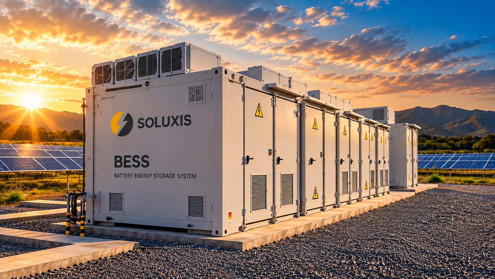 Contêiner de armazenamento de energia em baterias
